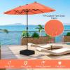 imageGiantex 13ft Large Patio Umbrella with Base DoubleSided Outdoor Umbrella with Crank Handle Umbrella Base Stand with 2 Sandbags 12 Metal Ribs Market Umbrellas for Garden Poolside DeckOrange