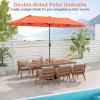 imageGiantex 13ft Large Patio Umbrella with Base DoubleSided Outdoor Umbrella with Crank Handle Umbrella Base Stand with 2 Sandbags 12 Metal Ribs Market Umbrellas for Garden Poolside DeckOrange