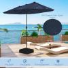 imageGiantex 13ft Large Patio Umbrella with Base DoubleSided Outdoor Umbrella with Crank Handle Umbrella Base Stand with 2 Sandbags 12 Metal Ribs Market Umbrellas for Garden Poolside DeckNavy