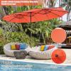 imageGiantex 15 FT Double Patio Umbrellas with 48 Solar LED Lights AutoCharging Panel Crank System Outdoor ExtraLarge Rectangle Market Table Umbrella for Garden Deck Backyard Beach PoolOrange