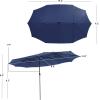 imageGiantex 15 FT Double Patio Umbrellas with 48 Solar LED Lights AutoCharging Panel Crank System Outdoor ExtraLarge Rectangle Market Table Umbrella for Garden Deck Backyard Beach PoolNavy