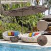 imageGiantex 15ft Large Outdoor Umbrella DoubleSided 48 Solar Lights AutoCharging Solar Panel Extra Large Patio Umbrella with Base and Crank Outdoor Market Umbrellas for Poolside GardenTan