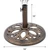 imageGiantex 18quot Round Umbrella Base Stand 23Lbs Cast Iron Market Patio Outdoor Deck Porch Lawn Garden Heavy Duty Patio Umbrella Base Stand