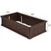 imageGiantex 2 Pcs Plant Raised Bed Planter for Vegetables Flower Outdoor Garden Plant Box Patio Backyard Easy Assembly 48Lx24Wx12H Brown