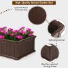 imageGiantex 2 Pcs Plant Raised Bed Planter for Vegetables Flower Outdoor Garden Plant Box Patio Backyard Easy Assembly 48Lx24Wx12H Brown