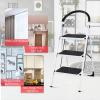 imageGiantex 2 Step Ladder Folding Step Stool Platform Home Kitchen Tool Multiuse Stepladder wSturdy Frame Rubber Hand Grip AntiSlip Pedal Lightweight Portable Ladder 330Lbs Capacity3 Step