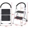 imageGiantex 2 Step Ladder Folding Step Stool Platform Home Kitchen Tool Multiuse Stepladder wSturdy Frame Rubber Hand Grip AntiSlip Pedal Lightweight Portable Ladder 330Lbs Capacity2 Step