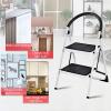 imageGiantex 2 Step Ladder Folding Step Stool Platform Home Kitchen Tool Multiuse Stepladder wSturdy Frame Rubber Hand Grip AntiSlip Pedal Lightweight Portable Ladder 330Lbs Capacity2 Step