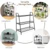 imageGiantex 2 Tier Metal Plant Stand Indoor Outdoor Plant Shelf Flower Rack Display Shelf Flower Pots Holder with Adjustable Feet for Garden Balcony Living Room 2tier 25 x 12 x 2453tier 32x 13 x 32