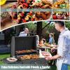 imageGiantex 24Inch Charcoal Grill  2 Foldable Side Tables Bottom Storage Shelf 8 Hooks Adjustable Charcoal Tray Pullout Ash Tray Outdoor BBQ Grill for Family Gatherings Backyard Party Camping2 Side Tables