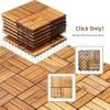 imageGiantex 27 PCS Interlocking Patio Deck Tiles 12 x 12in Acacia Hardwood Floor Tiles Tools Free Assembly 27 sq Ft Wood Composite Deck Flooring Pavers for Outdoor ampamp Indoor Checker Pattern20 PCS
