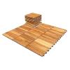 imageGiantex 27 PCS Interlocking Patio Deck Tiles 12 x 12in Acacia Hardwood Floor Tiles Tools Free Assembly 27 sq Ft Wood Composite Deck Flooring Pavers for Outdoor ampamp Indoor Checker Pattern27 PCS