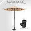 imageGiantex 27lbs Patio Umbrella Base 18 Inch Round Outdoor Umbrella Stand for 15 or 19 Diameter Pole Heavy Duty Market Umbrella Holder for Garden Beach Yard Poolside Bronze