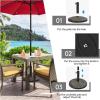 imageGiantex 27lbs Patio Umbrella Base 18 Inch Round Outdoor Umbrella Stand for 15 or 19 Diameter Pole Heavy Duty Market Umbrella Holder for Garden Beach Yard Poolside Bronze
