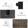 imageGiantex 27lbs Patio Umbrella Base 18 Inch Round Outdoor Umbrella Stand for 15 or 19 Diameter Pole Heavy Duty Market Umbrella Holder for Garden Beach Yard Poolside Bronze