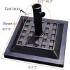 imageGiantex 30lbs Patio Market Umbrella Base Heavy Duty Outdoor Stand Cast Iron Tube Umbrella Holder for Garden Beach Classic Square Umbrella Standing Deck Porch