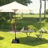 imageGiantex 30lbs Patio Market Umbrella Base Heavy Duty Outdoor Stand Cast Iron Tube Umbrella Holder for Garden Beach Classic Square Umbrella Standing Deck Porch