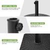 imageGiantex 31 lbs Patio Umbrella Base 18quot Round Market Umbrella Stand for 1519 Umbrella Poles Heavy Duty Resin Base with Metal Support Holder for Deck Garden Poolside 31 lbs490 Pounds