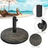 imageGiantex 31 lbs Patio Umbrella Base 18quot Round Market Umbrella Stand for 1519 Umbrella Poles Heavy Duty Resin Base with Metal Support Holder for Deck Garden Poolside 31 lbs220 Pounds