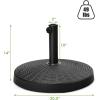 imageGiantex 31 lbs Patio Umbrella Base 18quot Round Market Umbrella Stand for 1519 Umbrella Poles Heavy Duty Resin Base with Metal Support Holder for Deck Garden Poolside 31 lbs490 Pounds