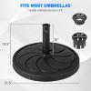 imageGiantex 31 lbs Patio Umbrella Base 18quot Round Market Umbrella Stand for 1519 Umbrella Poles Heavy Duty Resin Base with Metal Support Holder for Deck Garden Poolside 31 lbs400 Pounds