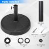 imageGiantex 31 lbs Patio Umbrella Base 18quot Round Market Umbrella Stand for 1519 Umbrella Poles Heavy Duty Resin Base with Metal Support Holder for Deck Garden Poolside 31 lbs310 Pounds