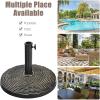 imageGiantex 31 lbs Patio Umbrella Base 18quot Round Market Umbrella Stand for 1519 Umbrella Poles Heavy Duty Resin Base with Metal Support Holder for Deck Garden Poolside 31 lbs220 Pounds