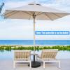 imageGiantex 31 lbs Patio Umbrella Base 18quot Round Market Umbrella Stand for 1519 Umbrella Poles Heavy Duty Resin Base with Metal Support Holder for Deck Garden Poolside 31 lbs310 Pounds