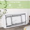 imageGiantex 4 FT Folding Ice Cooler Table for Parties with Drain No Assembly Ice Bin Table with Removable Matching Skit Portable Fill and Chill Table for Cooling Food Beverage Picnic BBQ TailgatingWhite