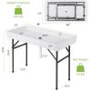 imageGiantex 4 FT Folding Ice Cooler Table for Parties with Drain No Assembly Ice Bin Table with Removable Matching Skit Portable Fill and Chill Table for Cooling Food Beverage Picnic BBQ TailgatingWhite