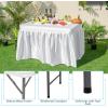 imageGiantex 4 FT Folding Ice Cooler Table for Parties with Drain No Assembly Ice Bin Table with Removable Matching Skit Portable Fill and Chill Table for Cooling Food Beverage Picnic BBQ TailgatingWhite