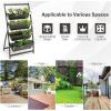 imageGiantex 41FT Vertical Raised Garden Bed 4Tier Elevated Planter Box w4 Containers ampamp Drainage Holes Indoor Outdoor Freestanding Planter for Vegetables Herbs Flowers HeavyDuty Metal Frame2