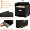 imageGiantex 4in1 Outdoor Pizza Oven Wood Fired 2Layer Pizza Maker Grill with Stone Peel Waterproof Cover Cooking Grids Detachable Grill Oven ampamp Fire Pit for Outside Backyard BBQ