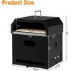 imageGiantex 4in1 Outdoor Pizza Oven Wood Fired 2Layer Pizza Maker Grill with Stone Peel Waterproof Cover Cooking Grids Detachable Grill Oven ampamp Fire Pit for Outside Backyard BBQ