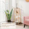 imageGiantex 4tier Bamboo Plant Stand 39 Ladder Shelf Corner Storage Shelving Flower Pot Rack Display Shelf Indoor Outdoor Flower Holder Planter for Living Room Patio Balcony NaturalNatural