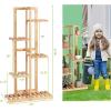 imageGiantex 5 Tier 6 Potted Plant Stand Bamboo Plant Shelf for Multiple Flower Pots Holder Indoor Outdoor Plant Display Rack Organizer Shelving Unit for Corner Patio Garden Balcony 5Tier