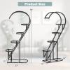 imageGiantex 5 Tier Metal Plant Stand Indoor Creative Heartshaped Ladder Plant Shelf with Hanging Hook for Multiple Plants Tiered Flower Display Shelf Tall Plant Stand for Valentines Day Home HolidayBlack