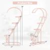 imageGiantex 5 Tier Metal Plant Stand Indoor Creative Heartshaped Ladder Plant Shelf with Hanging Hook for Multiple Plants Tiered Flower Display Shelf Tall Plant Stand for Valentines Day Home HolidayPink  Blue
