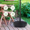 imageGiantex 50 LBS Patio Umbrella Stand 205 Inch Round Umbrella Base with 4 Lockable Wheels HeavyDuty Outdoor Umbrella Holder Suitable for Pool Yard Garden Street Market Rattan Design Black