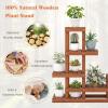 imageGiantex 6 Tier Wood Plant Stand Shorea Tiered Plant Shelf for Multiple Potted Plants with High Low Structure Indoor ampamp Outdoor Flower Rack Corner Display Shelf for Balcony Living Room Patio