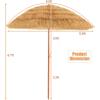 imageGiantex 65Ft Thatched Tiki Umbrella Hawaiian Style Patio Grass Umbrella with 8 Ribs ampamp Tilt Adjustment Outdoor Portable Beach Sunshade for Yard Garden ampamp Poolside