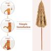 imageGiantex 65Ft Thatched Tiki Umbrella Hawaiian Style Patio Grass Umbrella with 8 Ribs ampamp Tilt Adjustment Outdoor Portable Beach Sunshade for Yard Garden ampamp Poolside