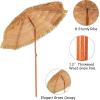 imageGiantex 65Ft Thatched Tiki Umbrella Hawaiian Style Patio Grass Umbrella with 8 Ribs ampamp Tilt Adjustment Outdoor Portable Beach Sunshade for Yard Garden ampamp Poolside