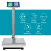 imageGiantex 660lbs Weight Computing Digital Scale Floor Platform Scale for Weighing Luggage Package Shipping Mailing Postal Scale with Accurate LBKG Price Calculator HighDefinition Display SilverSilver