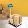 imageGiantex 660lbs Weight Computing Digital Scale Floor Platform Scale for Weighing Luggage Package Shipping Mailing Postal Scale with Accurate LBKG Price Calculator HighDefinition Display SilverSilver