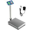 imageGiantex 660lbs Weight Computing Digital Scale Floor Platform Scale for Weighing Luggage Package Shipping Mailing Postal Scale with Accurate LBKG Price Calculator HighDefinition Display SilverSilver