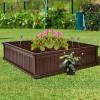 imageGiantex 6x3x2ft Raised Garden Bed Large Metal Elevated Rectangular Planter Bed 271 Gallon Capacity Outdoor Planting Garden Box for Vegetable Flower Herb Grow GreyBrown