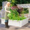 imageGiantex 6x3x2ft Raised Garden Bed Large Metal Elevated Rectangular Planter Bed 271 Gallon Capacity Outdoor Planting Garden Box for Vegetable Flower Herb Grow GreyWhite