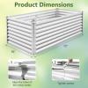 imageGiantex 6x3x2ft Raised Garden Bed Large Metal Elevated Rectangular Planter Bed 271 Gallon Capacity Outdoor Planting Garden Box for Vegetable Flower Herb Grow GreySilver