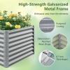 imageGiantex 6x3x2ft Raised Garden Bed Large Metal Elevated Rectangular Planter Bed 271 Gallon Capacity Outdoor Planting Garden Box for Vegetable Flower Herb Grow GreyGray